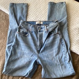 Abercrombie & Fitch 90’s slim straight ultra high rise Medium blue